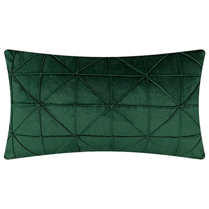 JWH Velvet Pillow Covers, Dark Green, 14x24 Inch - color: Dark Green, size: 24" x 14" (Pack of 1)