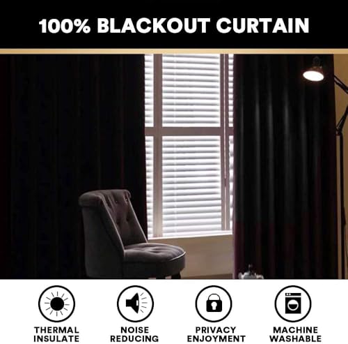 PrinceDeco 100% Blackout Curtains 102 Inches Long with Thermal Insulated White Liner Linen Textured Blackout Curtains for Bedroom, W52 x L102, 2 Panels,102 inch Length for Doorway, Office, Ivory - color: Ivory, size: 52"W x 102"L (Pack of 2)