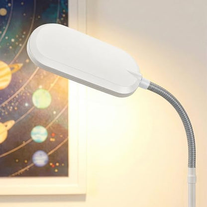Brightech Litespan LED 2nd Edition Reading Floor Lamp with Cool, Soft & Warm White LED's - Built-in Dimmer - Adjustable Design Pivots in Any Direction - Energy Saving 12 Watts - Alpine White - color: Alpine White