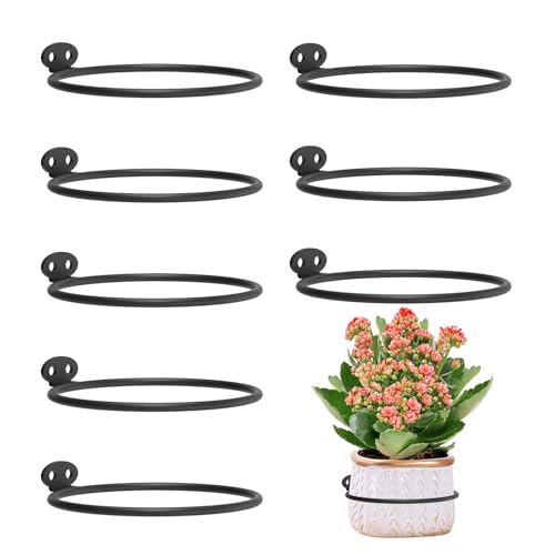 8 Pack 6 inch Wall Mounted Plant Holder, Flower Pot Holder Ring - size: 6Inch