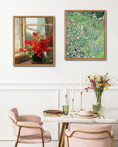 UPWOIGH Olga Wisinger-Florian Poppies Framed Wall Art, 16 x 24 Inch - color: Red Poppies, size: 24"L x 16"W