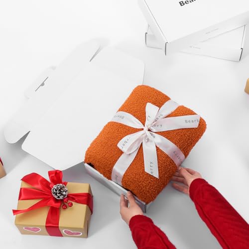 bearberry Knit Throw Blanket 50x60 Caramel Super Soft Plush for Couch - color: Caramel, size: Throw(50″x60″)
