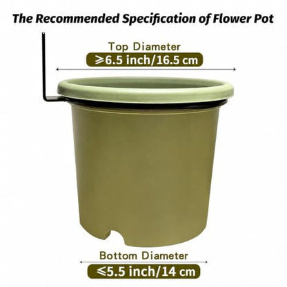 8 Pack 6 Inch Wall Mounted Plant Holder, Flower Pot Holder Ring - size: 6inch