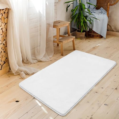 Amearea Modern Washable Runner Rugs, 2x4 Feet White Bedroom Runner Rug - color: White, size: 2' x 4' (Runner)