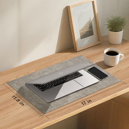 DOLOPL Placemats Set of 8, Reversible Faux Leather Place Mats, Grey - color: Gray, size: Set of 8