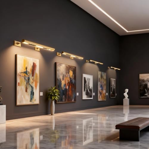 30 inch Picture Lights for Wall Hardwired Brass Picture Light - color: Brass, size: 30in
