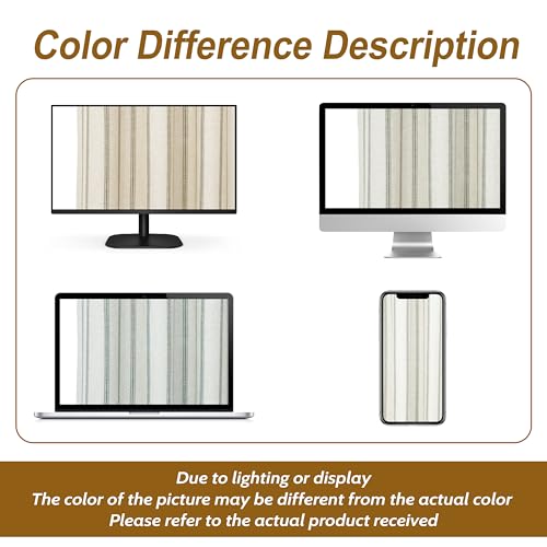 DriftAway Farmhouse Stripe Blackout Curtains, Grommet, W52xL84, Loden Green - color: G Loden Green Stripe, size: 52"W x 84"L (Pack of 2)