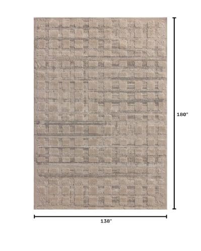 Loloi Amber Lewis Monty Collection MOT-06 Pebble/Beige 11'-6" x 15', .50" Pile Height, Area Rug - color: Pebble / Beige, size: 11'6" x 15' (Rectangular)