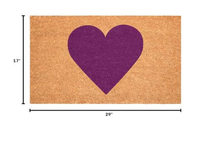 Calloway Mills Madison Heart Doormat (Purple, 17" x 29") - color: Purple, size: 1'5" x 2'5" (Rectangular)