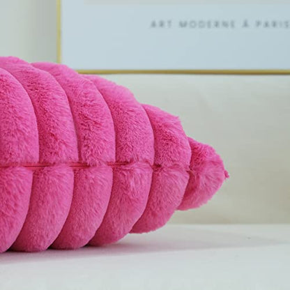JOJUSIS Faux Fur Plush Throw Pillow Covers, Hot Pink, 18 x 18-Inch - color: Hot Pink, size: 18" x 18" (Pack of 2)