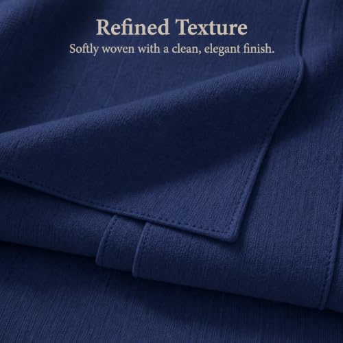 Solid Bed Runner Set,2 Pillow Covers,Navy,70.9x19.7in - color: Navy, size: Twin/Twin XL