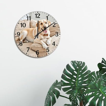 Labrador Retriever Wall Clock Yellow Lab Dog Wooden Wall Clock - color: Style-5, size: 15 inch