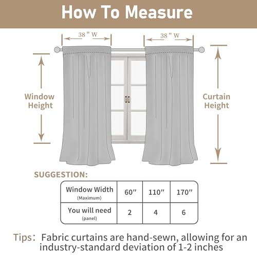 LAMIT 54 inches Long Semi Sheer Linen Curtains 2 Panels, Cream Ivory - color: Natural, size: 38"W x 54"L (Pack of 2)
