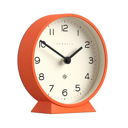 NEWGATE® M Mantel 에코 책상 시계 | 모던 라운드 디자인 | 펌킨 오렌지 - color: 호박 오렌지