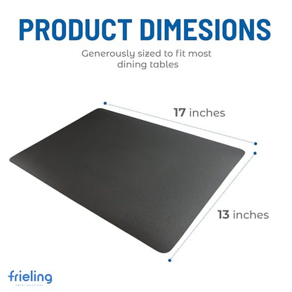 Frieling – Davanti By Frieling – Everyday Rectangular Placemat – Novo Cuero Black - Black, Set of 6 - color: Novo Cuero Black