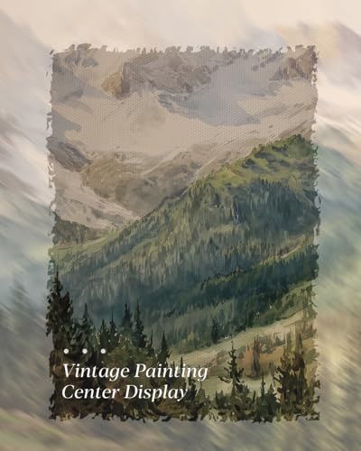 HUARCEY Extra Large Canvas Wall Art, Snowy Mountain Framed Hanging Scroll - color: Mountain Vista, size: 54"L x 36"W