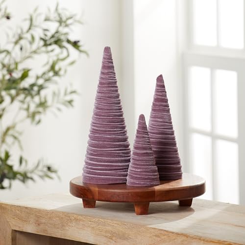 Your Heart's Content Set of 3 Velvet Trees Mulberry, Winter Wedding Centerpiece, Valentine Tree Tabletop, Handcrafted Holiday Entryway, Cozy Winter Home, Artisan Gift for (Mulberry) - color: Mulberry