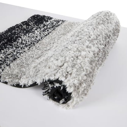 Bathroom Rugs,Soft Microfiber Shaggy Bath Mats,24"x16" Black - color: Black, size: 1'4" x 2' (Rectangular)