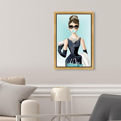 The Oliver Gal Artist Co. Abstract Wall Art Canvas - size: 15"L x 10"W, style: Gold Frame
