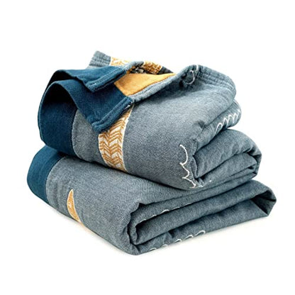 LUTBM Boho Throw Blanket for Bed 60"x80", 100% Cotton Soft Couch Blankets - color: Animal-fish, size: 60"×80"