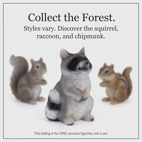 The Bridge Collection Woodland Animal Figurines – Forest Critter (Raccoon) - color: Raccoon