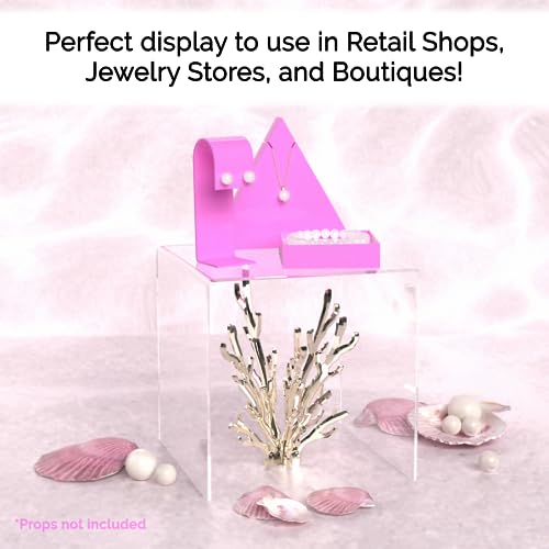 Marketing Holders 2 Pack 8 Inch Clear Acrylic Riser Retail Countertop Stand for Products and Merchandise - size: 8"W x 8"D x 8"H