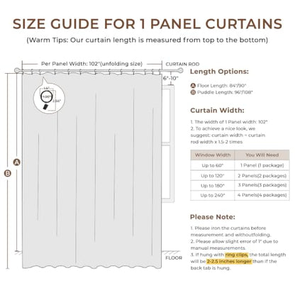 INOVADAY Linen Textured 100% Blackout Sliding Door Curtains 102x90 Beige - color: Beige, size: 102"W x 90"L (Pack of 1)