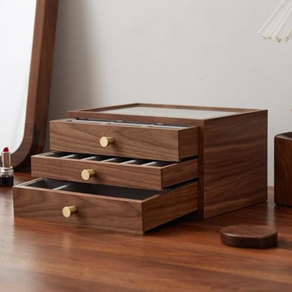 Black Walnut Jewelry Organizer, 3 Layer - size: 3 Layer