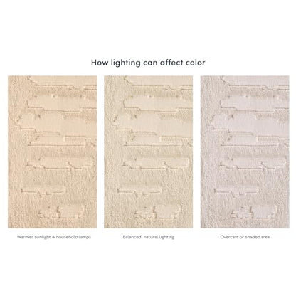 Revival Rugs Shell 5'x8' Area Rugs - Washable, Medium Pile, Beige, Cream - color: Beige/Cream, size: 5'3" x 7'10" (Rectangular)