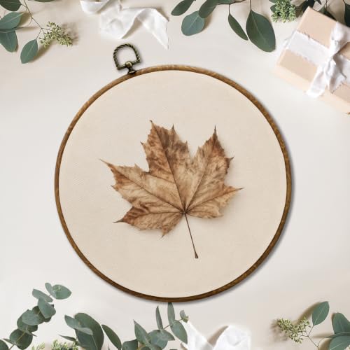 JUIOEIU Rustic Fall Maple Leaf Farmhouse Round Wall Decor 10x10in 989 - color: Maple leaves