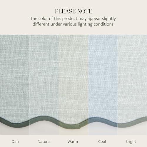 Double Stitch 100% Cotton Scalloped Throw Pillow Covers, Aqua Mint - color: Aqua Mint, size: 18" x 18" (Pack of 2)