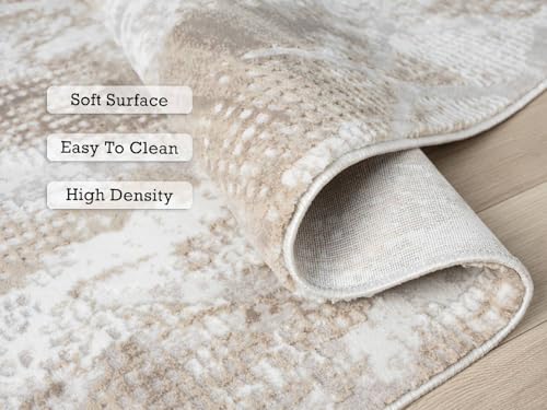 8x10 Beige Modern Geometric Area Rug for Living Room, Bedroom - color: 1003 - Beige, size: 8' x 10' (Rectangular)