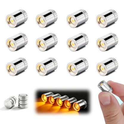 Aogist 24 PCS Warm White Mini LED Spot Lights, Battery Operated Tiny Lamps - color: Warm White, size: 24