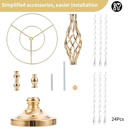 NUPTIO Tall Centerpiece for Wedding Table, Gold, 19.3" Tall, 10 Pcs - color: Gold, size: Medium - 10 Pcs