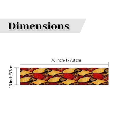 AUUXVA Japanese Table Runner 13x70in Red Asian Table Runner for Dining Table Durable Luxury Dresser Scarf Tabletop Cloth for Holiday New Year Japanese Party Decorations Oriental Decor - color: Japanese Bamboo, size: 13x70(in)