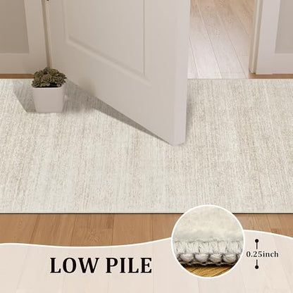 Valenrug 2x10 Runner Rug Non Slip, Washable Rug Runners for Hallways, Beige - color: 01-beige, size: 2' x 10' (Runner)
