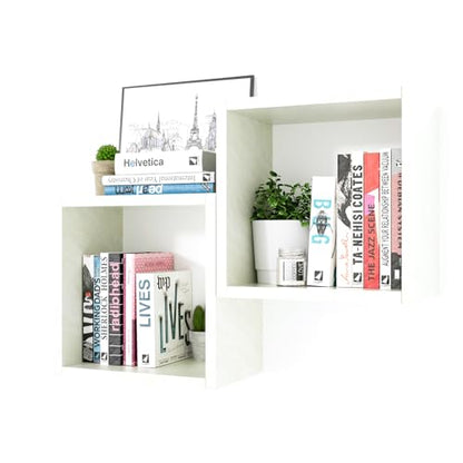 Kaboon Cube Floating Shelves Set2, Display Shelves Wall Mount 7.75" D x 12.5" W x 12.5" H, (Sea Salt, Square 2 Cubes) - color: Sea Salt, size: Square-Set2