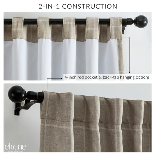 Threadmade Sawyer Window Panel, Taupe - 52" W x 84" L - color: Taupe, size: 52"W x 84"L (Pack of 1)