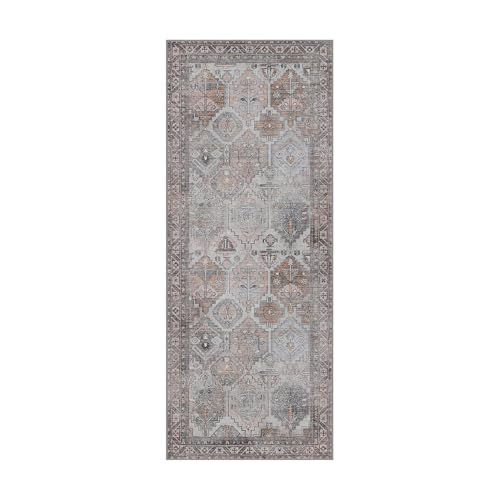 2x5 Runner Rug for Hallway Entryway Kitchen Rug Washable Runner Retro Grey - color: Retro Grey, size: 2' x 5' (Rectangular)