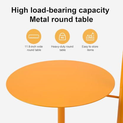 Yellow Floor Lamp with Shelf, Dimmable LED Reading Standing Lamp - color: Yellow
