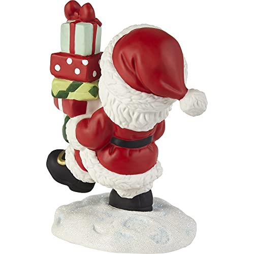 Precious Moments 221011 Loaded Up with Christmas Cheer Annual Santa Bisque Porcelain Figurine