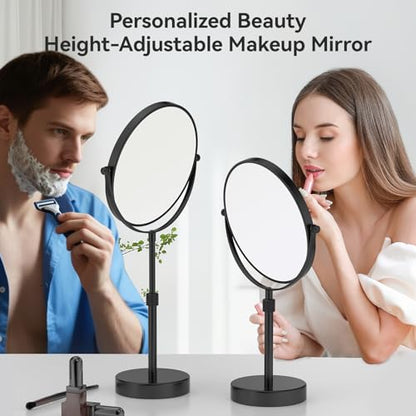 Nicesail Adjustable Tabletop Makeup Mirror Magnified Vanity Matte Black 10X - color: Matte Black-10x