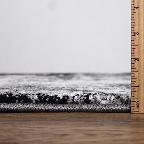 Keen Home Design Abstract Non-Shedding Runner Rug, Soft Thick Pile, 2x10 - color: Abstract Black, size: 2'8" x 9'11" (Runner)