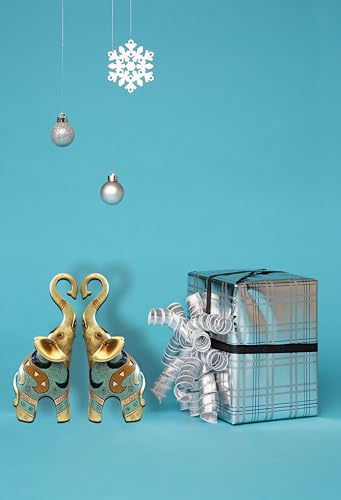 Good Luck Elephant Decor for Home, Small Elephant Figurines and Statues (2 Pcs Medium) - size: 9