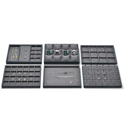 24 Grid Removable Insert Jewelry Necklace Display Tray - size: 24 Grid with Insert