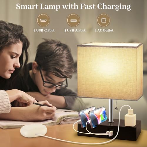 Smart RGB Dimmable Table Lamp Compatible with Alexa&APP&Remote Control, Gray - color: Gray, size: 1 Pack