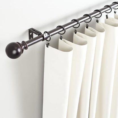 Lansian 44 Pack Curtain Rings with Clips Hooks 1.26 in Diameter Rustproof - color: Black, size: 1.26"Inner Dia, 44Pack