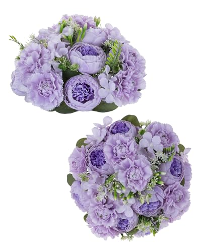 Flower Centerpieces for Wedding Tables: Light Purple, Set of 2 - color: Light Purple, size: 2 PCS