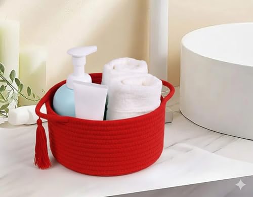 Small Gift Basket Empty to Fill with Cellophane Bag & Ribbon, Red - color: Red, size: 1 Pack