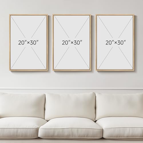 3D Textured Large Framed Boho Neutral Abstract Wall Art Set of 3, 20x30 In - color: Neutral --A, size: 20"w X 30"h X 3pcs